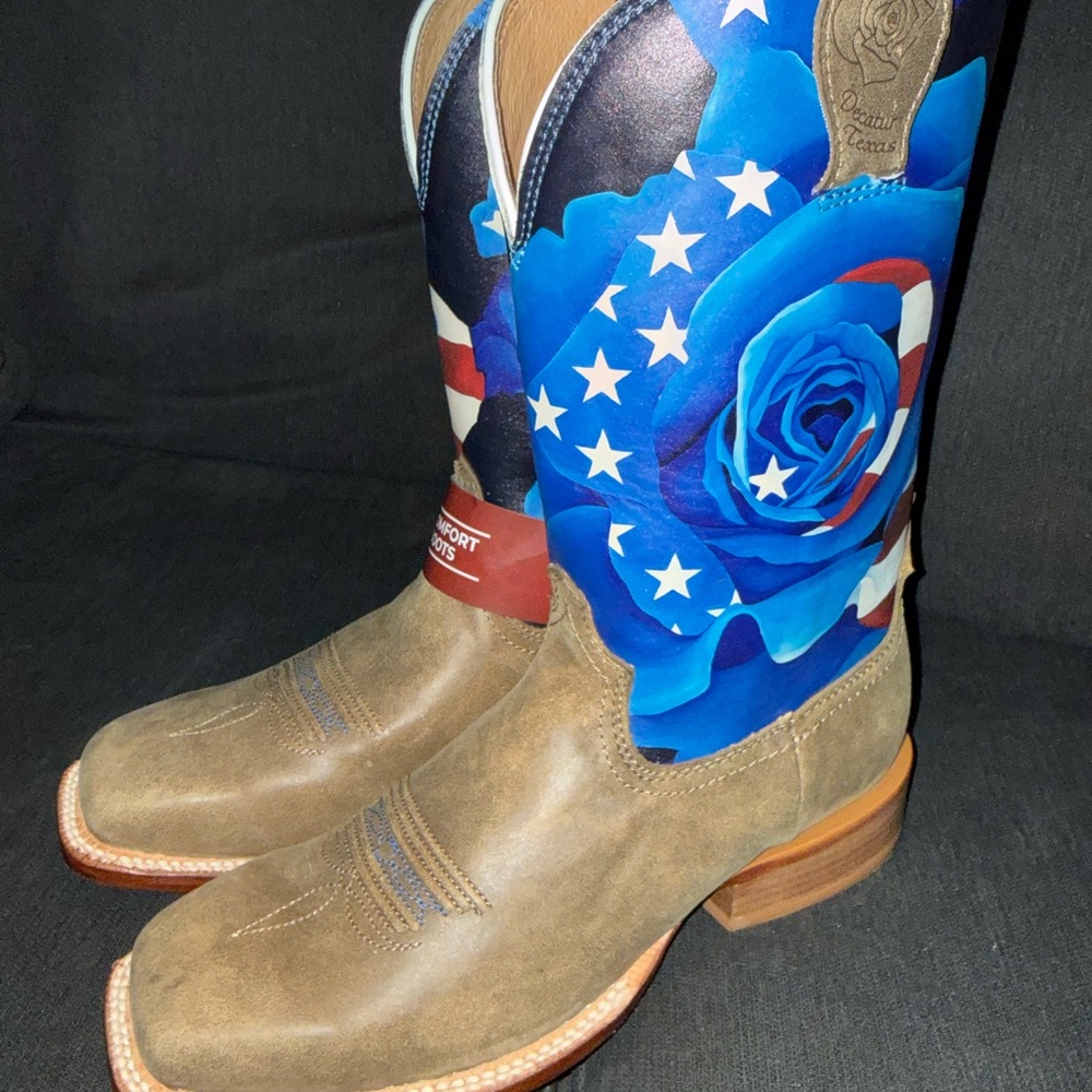 Women’s Twisted X Patriotic Blue and Brown Western Boots